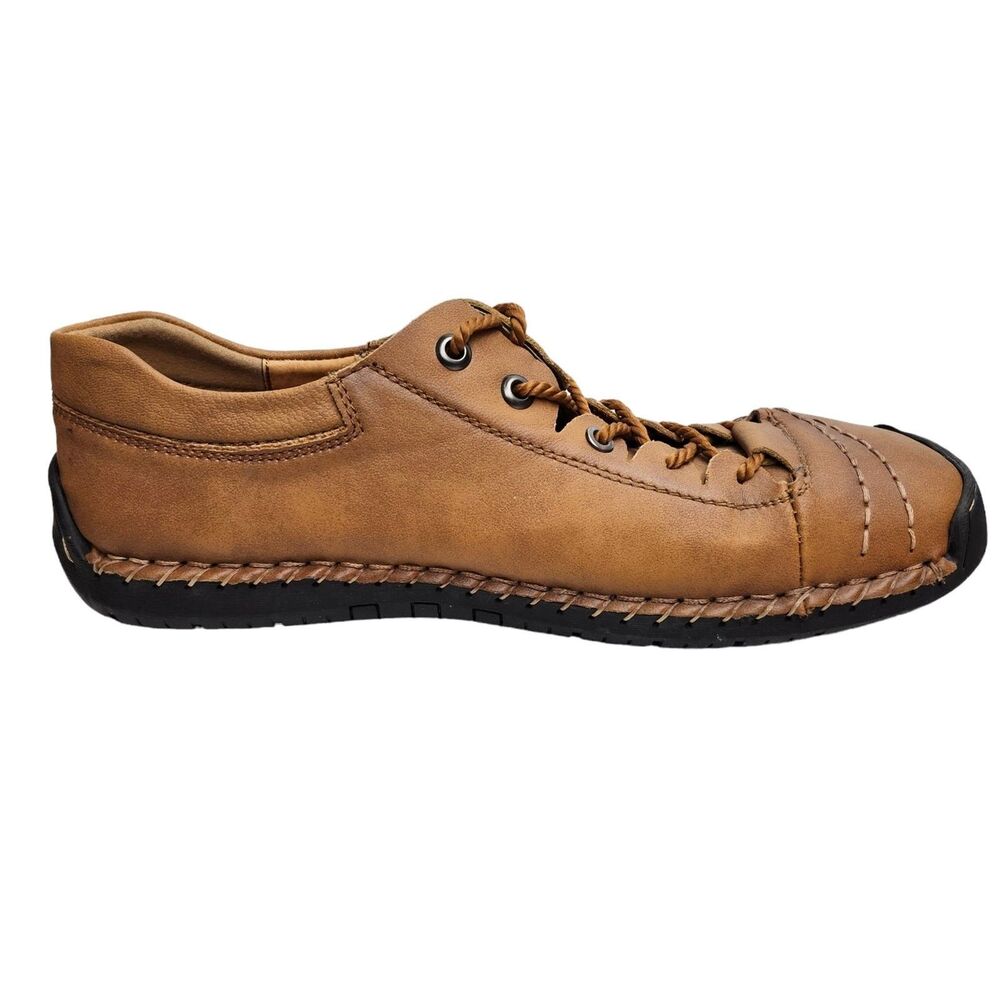FiveStoreCity Sneakers Loafers Mens 10.5 Handmade Leather Brown Multifunctional - Picture 3 of 10